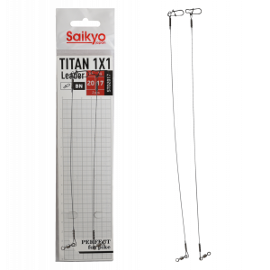 Поводок Saikyo Titan 1x1 STO2017, 17кг/20см, 2шт Поводок Saikyo Titan 1x1 STO2017, 17кг/20см, 2шт