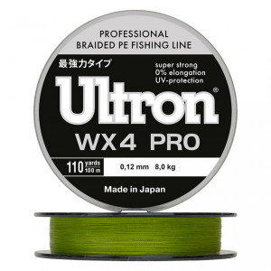 Шнур плетеный Ultron WX4 PRO, хаки (0,10 мм, 6 кг,..