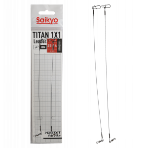 Поводок Saikyo Titan 1x1 STO2514, 14кг/25см, 2шт Поводок Saikyo Titan 1x1 STO2514, 14кг/25см, 2шт