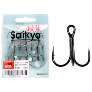 Крючки Saikyo тройн.7001 BN № 10 (10шт) Крючки Saikyo тройн.7001 BN № 10 (10шт)