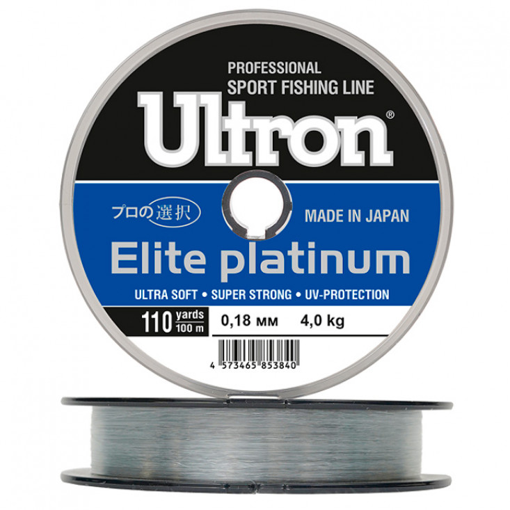 ULTRON Elite Platinum, 100 м, серебряная (0,12 мм, 1,7 кг)