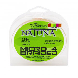 Шнур DuraKing NATUNA MICRO 4X , 100м, оливково-зеленый #0.2, 0,08мм, 11lbs Шнур DuraKing NATUNA MICRO 4X , 100м, оливково-зеленый #0.2, 0,08мм, 11lbs